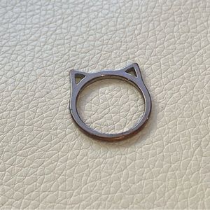 Size 7 Cat ring cat ears knuckle ring